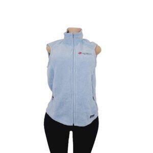 Patagonia Synchilla Women's Light Blue Mock Neck Full-Zip Vest Size XL